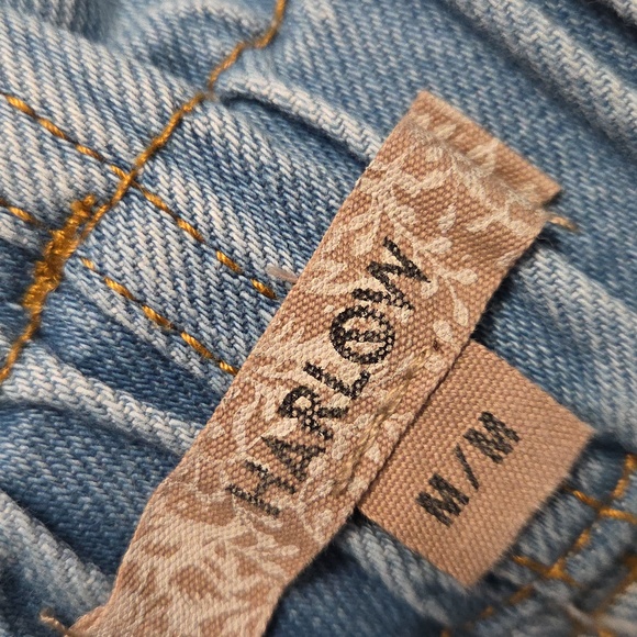 House of Harlow 1960 100% Cotton Light Wash Denim Shorts | High Waist Casual - Picture 6 of 7